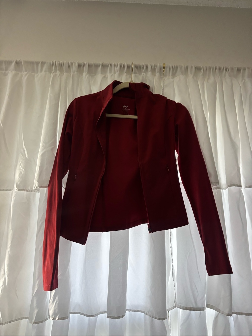 Women's Red Zip-Up Hoodie Jacket - ActiveComfort